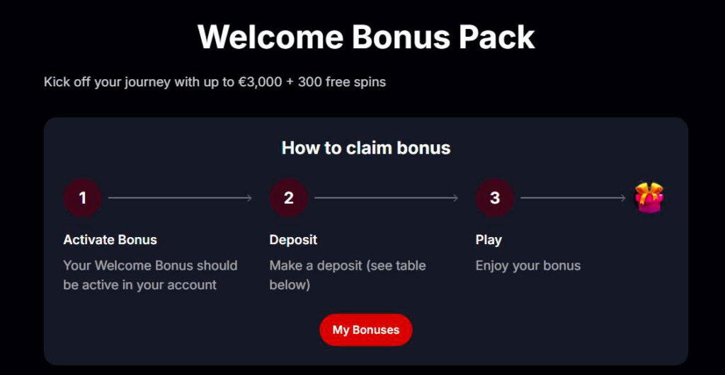 bonus pack welcome yepcasino